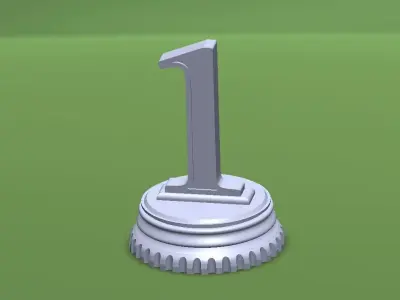 Number 1 Trophie 3D print model