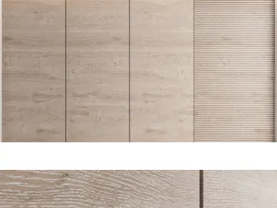 Decorative wall panel set 1 3D model