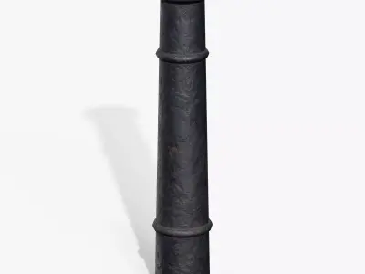 Bollards Cast Iron D Low-poly 3D model