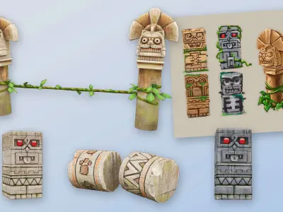 PirateCollections two huts in style of hawaiian village