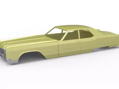 Vintage car Shell of Monster Truck Scale 1 to 25 3D print model