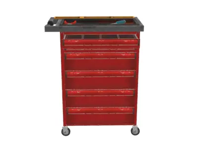 Tools Trolley Low-poly 3D model