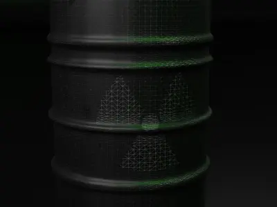 radioactive barrel Free 3D model