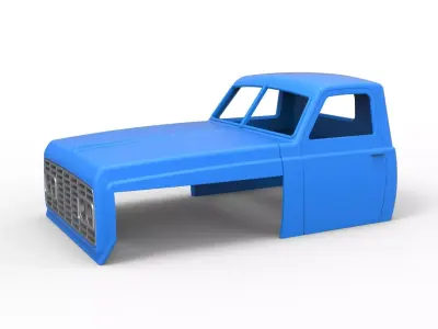 Cab of Big Rig Racing Semi truck Scale 1 to 25 3D print model