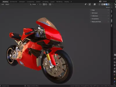 supersport street motorcycle 3d model  3D model