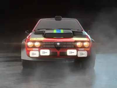 Alfa Romeo Alfetta GTV Turbodelta car 3D model