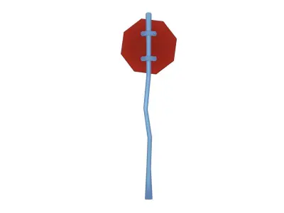 Stop Sign - Hand Painted Free 3D model