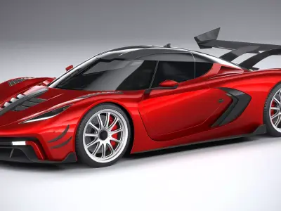 Generic Hypercar 2022 LowPoly 3D model