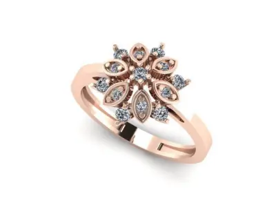 daimond ring 3D print model 9