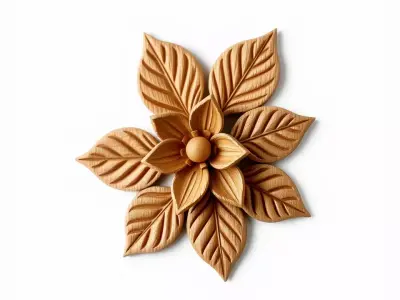 Ornamental Wooden Blossom model pack Low-poly 3D model