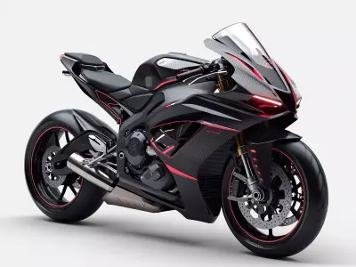 Futuristic Cyber Racing Motorcycle 3D Model Low-poly 3D model