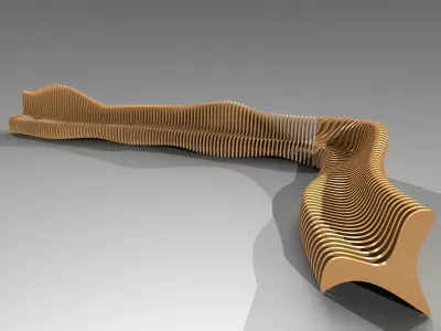 Bionics bench variant 2 3D model