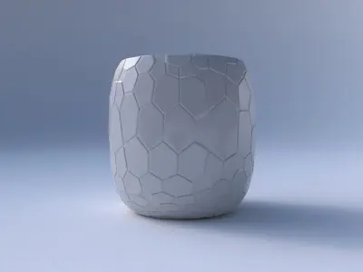 Bowl cylindrical with organic cells 3D print model