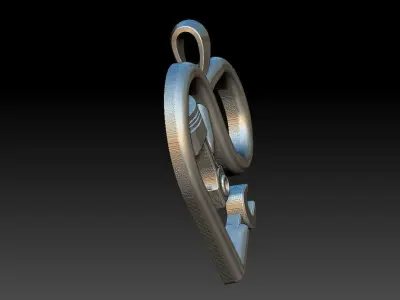 Piston Hearth Pendant 3D print model