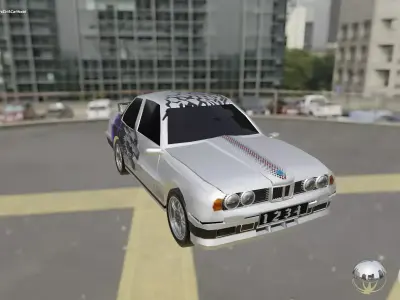 Drift Car Low Poly PBR Low-poly 3D model