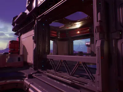 Modular Sci-Fi Environment Unreal Engine - SciFi Base Planet - Low-poly 3D model