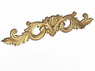 Carved Plaster Molding Decoration 043 Low-poly 3D model