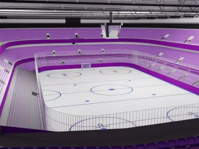 Ice Hockey Stadium Low-poly 3D model