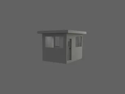 Security room Free low-poly 3D model