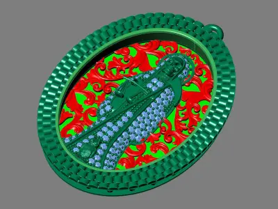  santa muerte holy death small size pendant 3D STL 3DM skull 3D print model