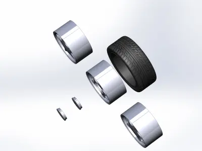 Wheels for scale model Mk3 1990 3D print model
