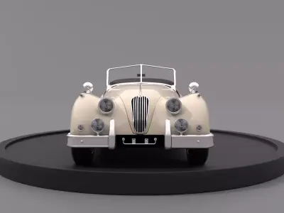 jaguar xk 140  Low-poly 3D model