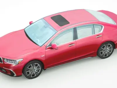 Acura RLX hybrid 2019 Low-poly 3D model