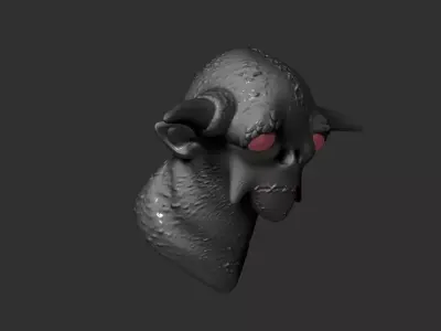 creature head orc  3D model
