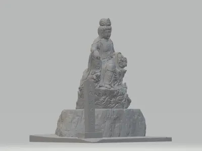 Guanyin Bodhisattva Buddha Statue 3D print model get