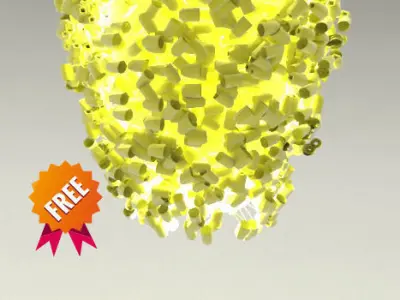 Pendant Light cascade ANGO Free 3D model