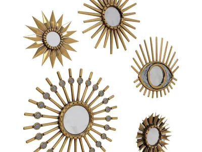 Peruvian Wall Mirrors Low-poly 3D model