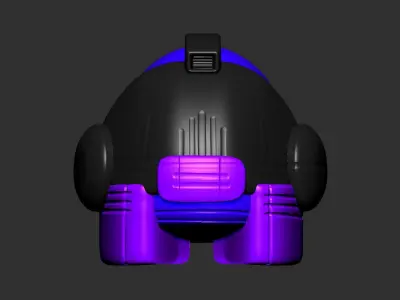 helmet high poly sculpt 3d printable ver 7 3D model 3D model 38