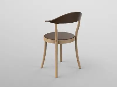 Plank Monza restaurant Chair brown finish Low-poly 3D model