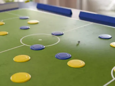  button soccer game jogo de botao 3D model