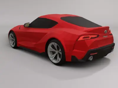 Toyota Supra lowpoly 3D model Low-poly 3D model