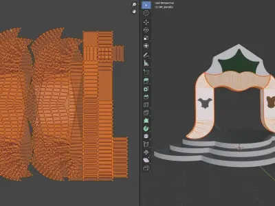 Entrance Low-poly 3D model