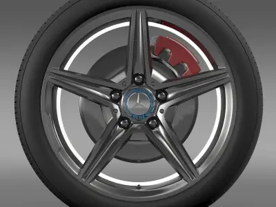 Mercedes Benz C 400 4Matic AMG line wheel 3D model