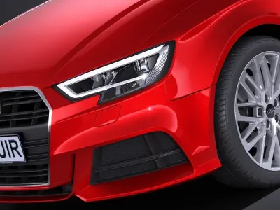 Audi A3 2017 cabriolet 3D model