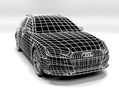 AUDI A4 ALLROAD 2017 LOWPOLY Low-poly 3D model