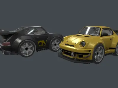 Window maker car  Low-poly 3D model