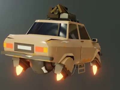 Flying car 3D model