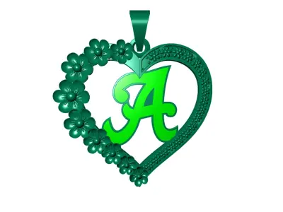 Very beautiful  -A- latter  pendant  Free 3D print model