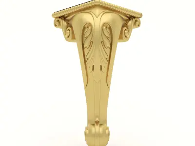 Cnc Furniture Leg 2 3D model