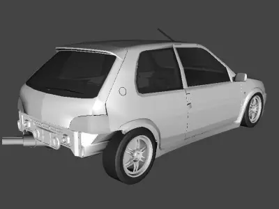 106 gti Low-poly 3D model