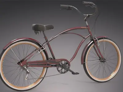 Realistic Cruiser Beach Bicycle  3D model