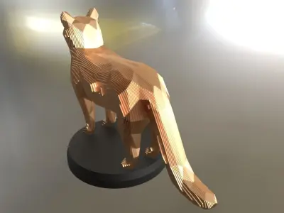 Parametric Cat Low-poly 3D model