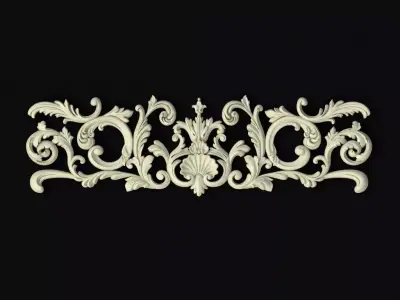 Central decor ornament for furniture 3D model 864