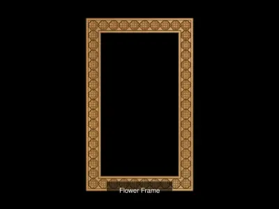 FRAMES mirror with ornate design 3D Model Collection