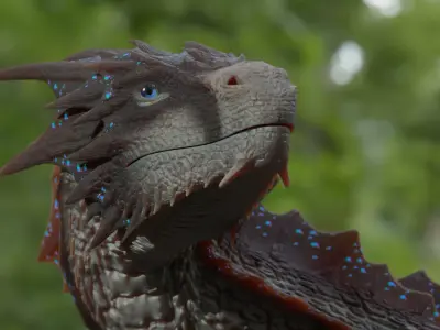 Pythian Dragon Base Pack Low-poly 3D model