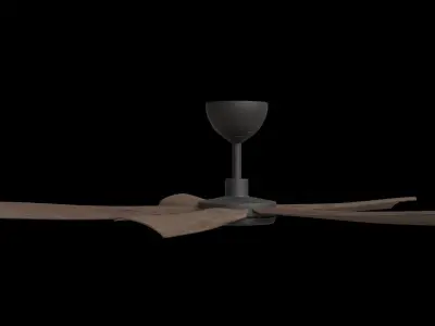 Bronx 56 Dc Ceiling Fan Dark Koa Low-poly 3D model